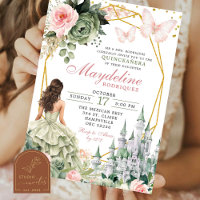 Fairytale Castle Sage Vert et rose vif Floral