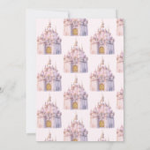 Invitation Fairytale Castle Storybook Fête des mariées rose (Dos)
