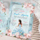 Invitation Fairytale Château Royal Pink Blue Quinceañera