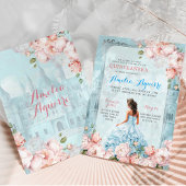 Invitation Fairytale Château Royal Pink Blue Quinceañera