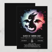 Invitation Fairytale Dragon Birthday Personnalisable (Devant / Derrière)