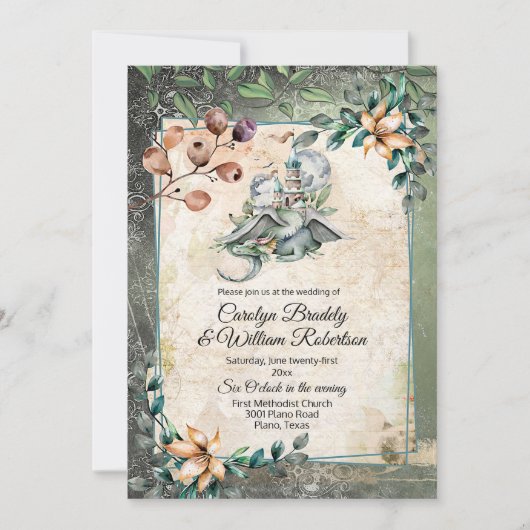 Invitation Fairytale Dragon Mariage (Devant)