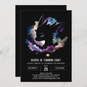 Invitation Fairytale Dragon's Magic Birthday (Devant / Derrière)