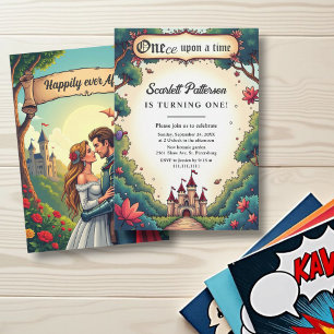 Invitation Fairytale Enchanted Forest Castle 1er anniversaire