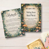 Invitation Fairytale Enchanted Forest Floral Mariage de bois
