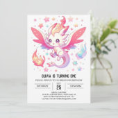 Invitation Fairytale Fiery Dragon 1er anniversaire (Debout devant)