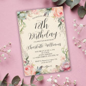 Invitation Fairytale Floral 18e anniversaire