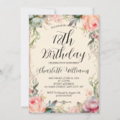 Invitation Fairytale Floral 18e anniversaire (Devant)