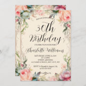 Invitation Fairytale Floral 30e anniversaire (Devant / Derrière)