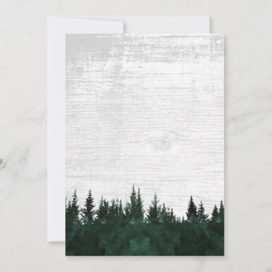 Invitation Fairytale Forest Rabbit Rose & Thorn Fête des mari (Dos)