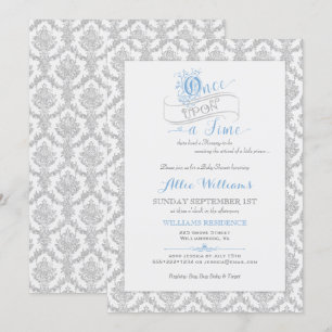Invitation Fairytale Il était une fois Prince Baby shower