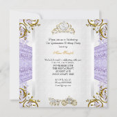 Invitation Fairytale Lavender Quinceanera 15e anniversaire 2 (Dos)