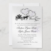 Invitation Fairytale Mariage Carriage Argent (Devant)