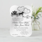 Invitation Fairytale Mariage Carriage Argent (Debout devant)
