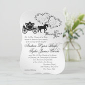 Invitation Fairytale Mariage Carriage Argent (Debout devant)