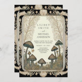 Invitation Fairytale Mariage Fairycore Mushrooms Forest (Devant / Derrière)