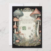 Invitation Fairytale Mariage Fairycore Mushrooms Forest (Dos)