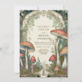 Invitation Fairytale Mariage Fairycore Mushrooms Forest (Devant)