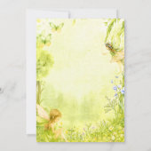 Invitation fairytale mushroom forest baby shower girl (Dos)