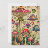 Invitation Fairytale Mushrooms 3e fête d'anniversaire (Dos)