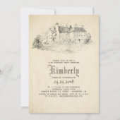 Invitation Fairytale Old Castle Vintage Anniversaire (Devant)