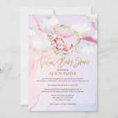 Invitation Fairytale Pink Unicorn Dream | Baby shower virtuel (Devant)