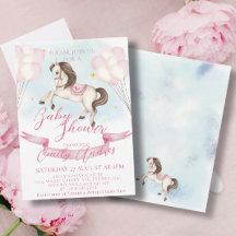 Fairytale Pony Stars Baby shower de ballons roses