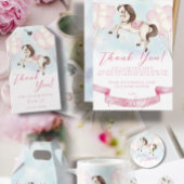 Invitation Fairytale Pony Stars Pink Balons Anniversaire