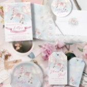 Invitation Fairytale Pony Stars Pinky Balloons Anniversaire