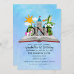 Invitation Fairytale Pop Up Book Kids Premier anniversaire<br><div class="desc">Célébrez l'anniversaire magique de votre enfant avec ce Anniversaire de enfant de livres Fairytale Pop Up Design. Ce design présente un livre pop-up à thème de conte de fées avec un château, un chevalier, un dragon et une licorne contre un arrière - plan bleu aquarelle. Vous pouvez customiser plus loin...</div>