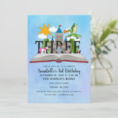 Invitation Fairytale Pop Up Book Kids Troisième anniversaire (Debout devant)