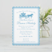 Invitation Fairytale Prince Baby shower bleu (Debout devant)