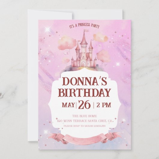 Invitation Fairytale Princess (Devant)