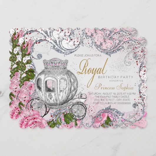 Invitation Fairytale Princess (Devant / Derrière)