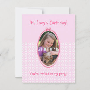 Invitation Fairytale Princess à Pink Birthaday