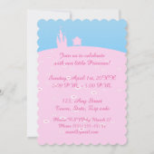 Invitation Fairytale Princess à Pink Birthaday (Dos)