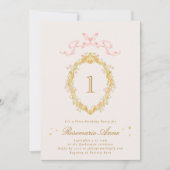 Invitation Fairytale Princess Big Number Fille fête d'anniver (Devant)