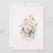 Invitation Fairytale Princess Carriage Girl Aquarelle (Dos)