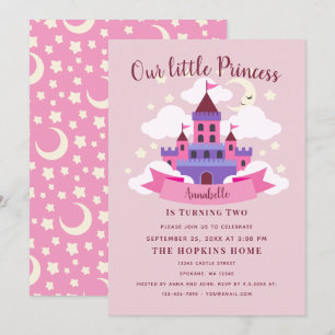 Invitation Fairytale Princess Castle Girls Anniversaire