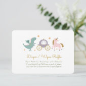 Invitation Fairytale Princess Diaper / Wipes Raffle Card (Debout devant)