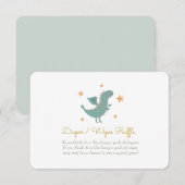 Invitation Fairytale Princess Diaper / Wipes Raffle Card (Devant / Derrière)