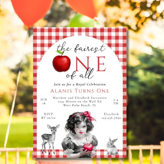 Invitation Fairytale Princess Fairest Un De Tous Les 1Er Anni