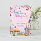 Invitation Fairytale Princess Fille Anniversaire Fairycore (Debout devant)