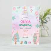 Invitation Fairytale Princess Girl Birthday (Debout devant)