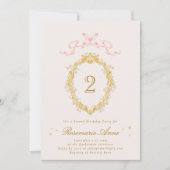 Invitation Fairytale Princess Number Girl Birthday Party (Devant)