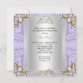 Invitation Fairytale Quinceanera 15e anniversaire Lavande (Dos)