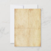Invitation Fairytale RSVP Portriat WIth QR code - Texte Brown (Dos)