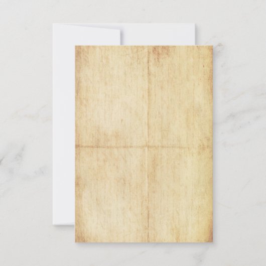 Invitation Fairytale RSVP Portriat WIth QR code - Texte Brown (Dos)