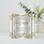 Invitation Fairytale Sweet 16 16e anniversaire Gold Silver (Debout devant)