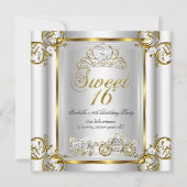 Invitation Fairytale Sweet 16 16e anniversaire Gold Silver 3 (Devant)
